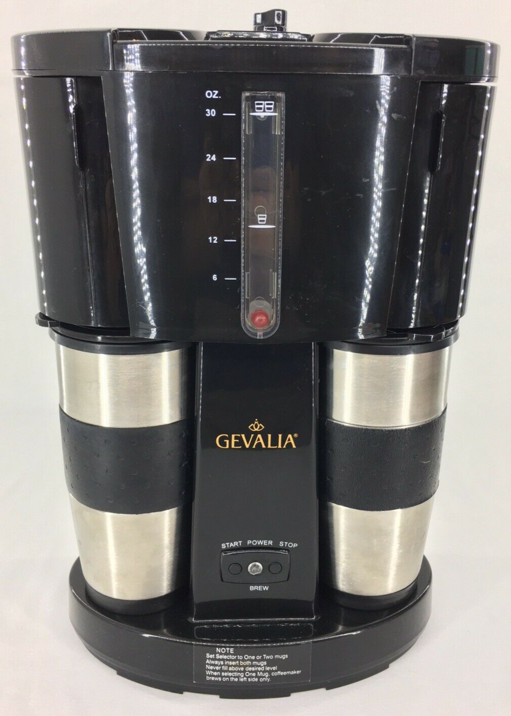 Gevalia Coffee Maker for Two w/Stainless Steel Travel Mugs WS-02A EUC - $48.50