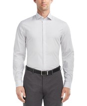 Calvin Klein Mens Steel  Slim Fit Stretch Wrinkle Free Dress Shirt Grey-... - $31.99