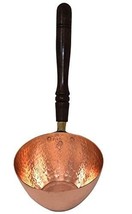 Peony Copper Frying Pan with Wooden Handle Cookware Indian Kitchen Utens... - $49.72