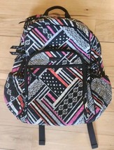 Vera Bradley Backpack Laptop Campus Bookbag Northern Stripes Shoulder Bag Large - £15.37 GBP