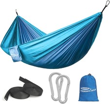 210D Nylon Taffeta Hammock Swing - Support 400Lbs Ropes Carabiners Included - £30.81 GBP