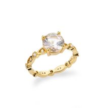 Luxury Zircon Ring Minimalist Cubic Zirconia Rings For Women Vintage Fem... - $25.00