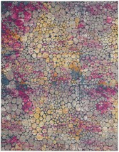 HomeRoots 385667 8 x 10 ft. Yellow &amp; Pink Coral Reef Area Rug - £175.23 GBP