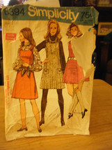 Simplicity 8394 Jumper in 2 Lengths, Blouse & Scarf Pattern - Size 12 Bust 34 - $14.06