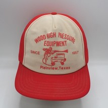 Adjustable Trucker Farmer Hat Wooden High Pressure Equipment Plainview T... - $43.48