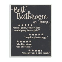 Stupell Industries Best Bathroom Five Star Black Funny Word, Design by Artist Da - $45.99