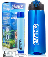 BAYTIZ | BPA-Free Filter Water Bottle + Carbon Survival Straw (USA SELLER) - $33.87 CAD