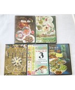 Lot of 5 DVD Học Nấu Ăn, Món Huế, Món Dân Dã, Đãi Tiệc, Heo, Bò, Vietnamese - £30.67 GBP