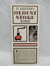 Vintage St. Augustine&#39;s Oldest Store Museum Map Location Brochure - $186.35 MXN