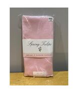 Set of 4 Spring Tulips Damask Napkins Pink Bed Bath &amp; Beyond New - $19.80