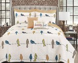 The Rowley Quilt By Lush Decor Features A 7-Piece, Reversible, And Bird ... - $91.97