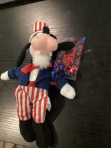 Disney Uncle Sam Goofy Bean Bag Plush 4th July Patriotic Beanie - £3.89 GBP