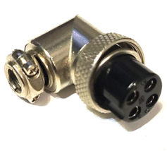 4 PIN 90 DEGREE MICROPHONE PLUG / MICROPHONE CONNECTOR - £10.75 GBP