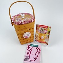 Longaberger basket 1998 Horizon of Hope w/Liner Protector Tie-On Handpainted Lid - £27.05 GBP