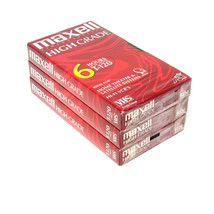 Maxell High Grade 6 Hour T-120 Blank VHS 3 Pack Sealed Tapes - £14.11 GBP
