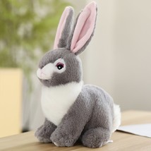 Simulation Sitting Rabbit Plush Toys Lovely Dolls Stuffed Soft Animal Rabbit Toy - £16.59 GBP