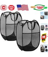 Effortless Organization with 2 PCS Pop Up Mesh Laundry Hampers - 70L Cap... - $350.07 MXN