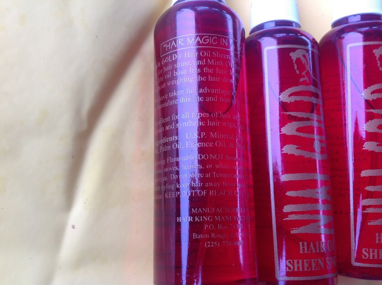 3 Niai gold Oil Sheen Spray For Human and Synthetic Hair 8oz light Fast S Item image 4