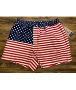 Chubbies The ‘Mericas Zippered Fly Flat Front USA Flag 4th Shorts Men’s MEDIUM - $27.71