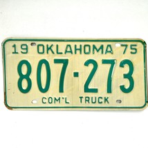 1975 United States Oklahoma Commercial Truck Passenger License Plate 807-273 - £14.70 GBP