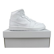 Air Jordan 1 Mid Triple White Womens Size 8 Sneakers NEW DV0991-111 - £103.87 GBP