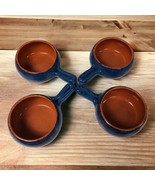 Set Of 4 De Silva Terre D&#39; Umbria Blue 7&quot; Soup Chili Bowl Baking Dish Italy - $64.44 CAD