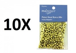Gold Colored Plastic Beads (30 Grams) - Choose Your Quantity - £4.11 GBP+