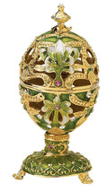 Faberge Enameled Egg Elena Replica Reproduction - £53.53 GBP