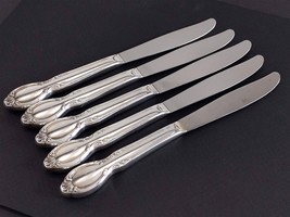 Wm Rogers PRECIOUS MIRROR 5 Hollow Dinner Knives 8-1/2&quot; Silverplate 1954 - $14.85