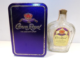 Crown Royal Empty Bottle &amp; Tin Decorative 750 ml Whisky Bottle - $22.48