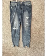 Torrid Skinny Super Soft High Rise Jeggings Typhoon Rip Blue Women’s Siz... - $67.90 CAD