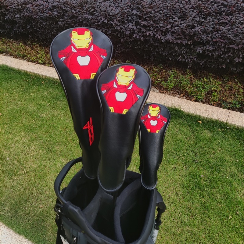 Golf Driver Fairway Wood Hybrid Head Cover Iron Man Red Armor White Black  - $18.90+