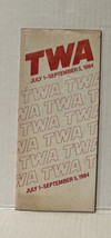 Vintage TWA July 1 - September 15, 1984 Airline Timetable - $14.80