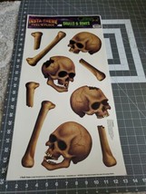Insta Theme Peel N Place 12x24 Skull &amp; Bones Halloween Stickers Decorati... - £3.11 GBP