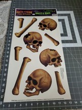 Insta Theme Peel N Place 12x24 Skull &amp; Bones Halloween Stickers Decorati... - £3.13 GBP