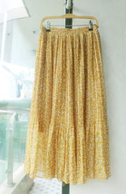 Black Pleated Chiffon Skirt Outfit Women Summer Chiffon Midi Skirt Plus Size image 8