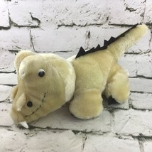 Vintage Plush Dinosaur Tan Felt Spikes Collectible Stuffed Animal Jurass... - $19.79