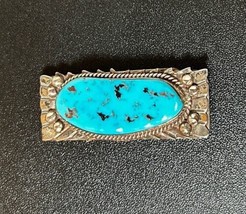 Vintage Sterling Silver Turquoise Money Clip Native Southwestern - £112.14 GBP