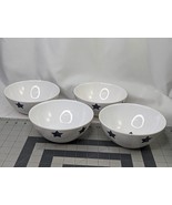 IKEA Blue Star White Bowl Lot of 4 155 41 - $26.95