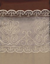 Gorgeous Elegant Decorated 2 Panel Curtains Set &quot;SHERRY&quot; - Chocolate - £47.84 GBP