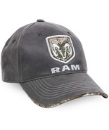 Dodge RAM Logo Charcoal Weathered Cotton Low Crown Cap with Realtree Edg... - €19,24 EUR