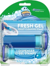 Scrubbing Bubbles Fresh Gel Toilet Cleaning Stamp, Rainshower, Dispenser with 12 - £22.37 GBP