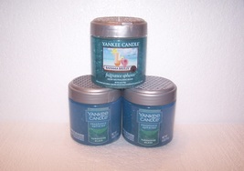 Yankee Candle Turquoise Glass &amp; Bahama Breeze Spheres Odor Neutralizing Beads x3 - £25.97 GBP