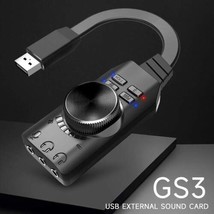 New Plextone GS3 Virtual 7.1 Channel USB Sound Card Adapter External PC ... - £10.25 GBP
