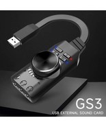 New Plextone GS3 Virtual 7.1 Channel USB Sound Card Adapter External PC ... - $12.86
