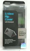 Genuine Samsung Galaxy Note FE 7 S-View Flip Cover Kickstand Case - Black - $8.79