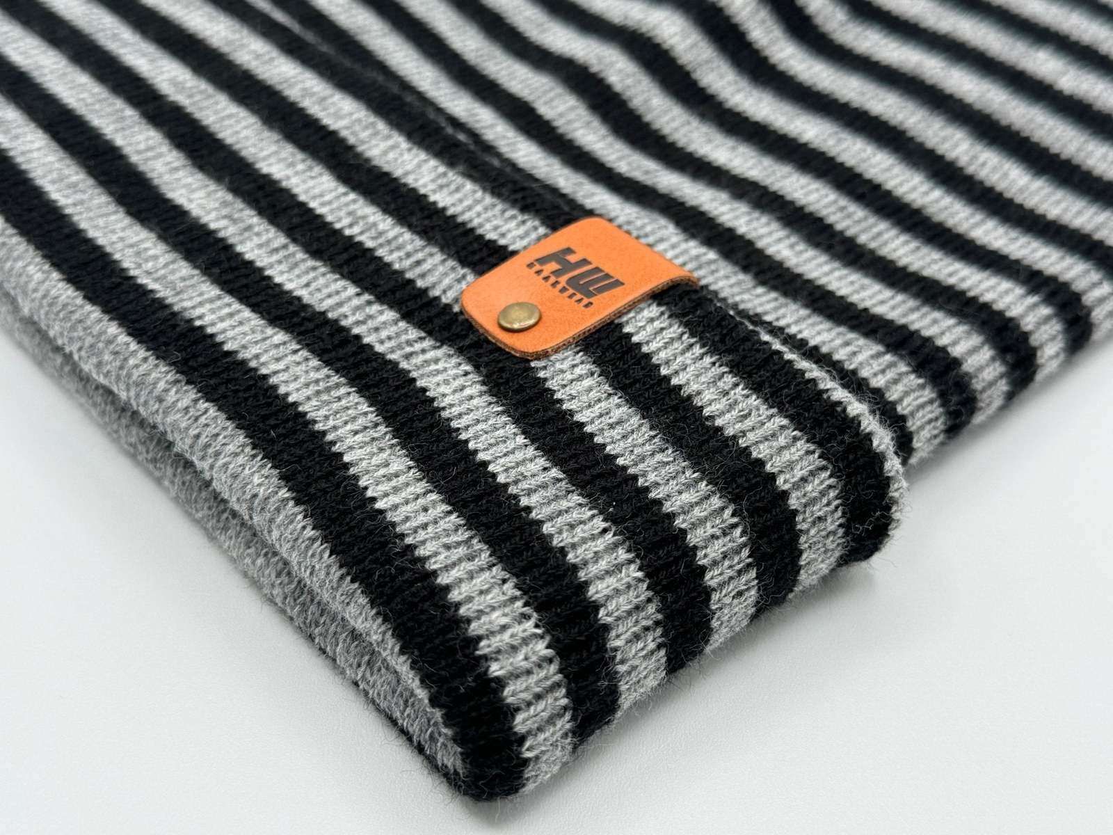 HAAKWEAR Classic RORO Cuffed Beanie / Hat - Black / Gray, Made in USA - $29.00