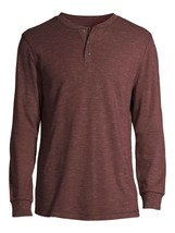 Long Sleeve Thermal Shirt Henley Super Soft Burgundy Size XS 30-32 NEW - $6.95