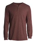 Long Sleeve Thermal Shirt Henley Super Soft Burgundy Size XS 30-32 NEW - $6.95