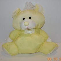 Vintage 1986 Fisher Price Puffalumps Yellow Bear Soft plush toy Rare VHTF - $48.27